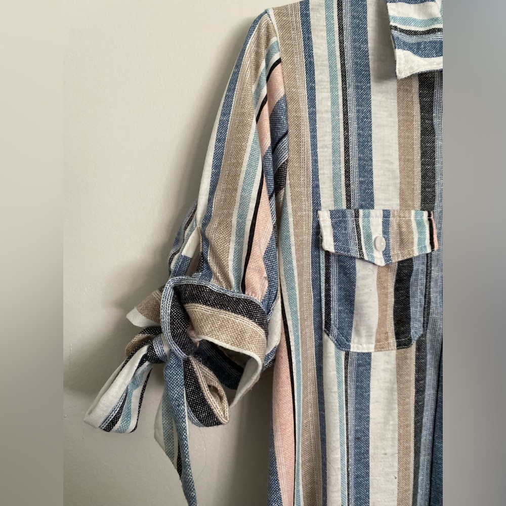 Striped Button-Down Dress - Picture 3 of 5